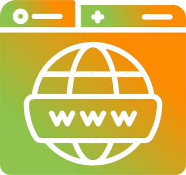 Eşsiz küresel www vektör simgesi