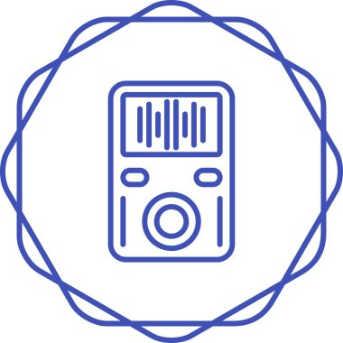 müzik çalar ikon vektör illüstrasyonu