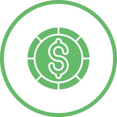 Para için. Web simgesi basit illüstrasyon