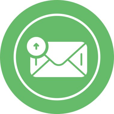 Soyut arkaplanda zarf simgesi izole edildi