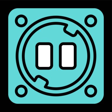 soket ağ simgesi vektör illüstrasyonu