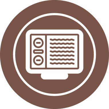 Masaüstü Bilgisayar Web simgesi vektör çizimi