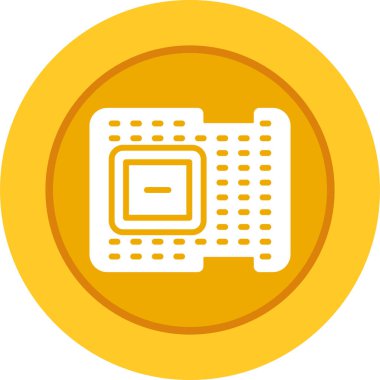 İşlemci web simgesi vektör illüstrasyonu