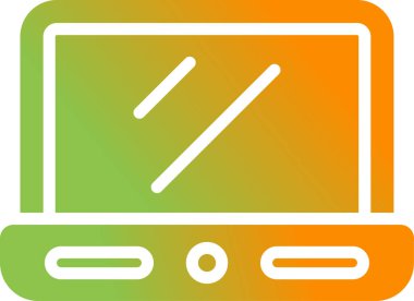 dizüstü bilgisayar simgesi. Web basit tasarım illüstrasyonu