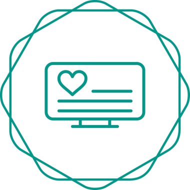 Modern kalp simgesinin vektör illüstrasyonu