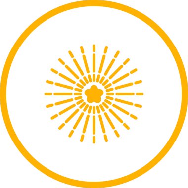 Güneş ikonu. vektör illüstrasyonu