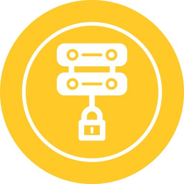 Sunucu Güvenliği Web simgesi vektör illüstrasyonu 