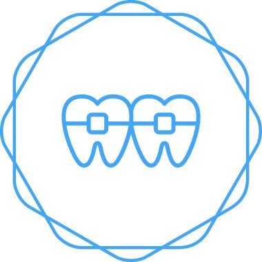 Diş simgesi, vektör çizimi 