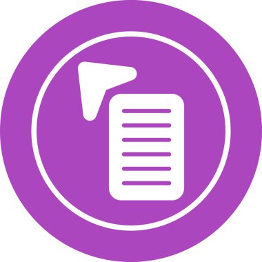 Kağıt simgesinin vektör illüstrasyonu