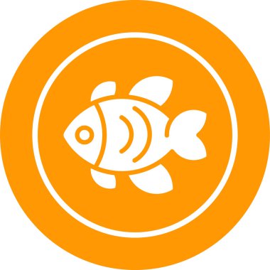 Balık simgesinin vektör illüstrasyonu