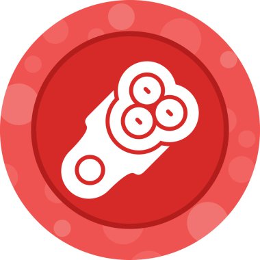 Bir virüs simgesinin vektör illüstrasyonu