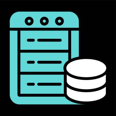 veritabanı sunucu simgesi doldurulmuş özet biçimi