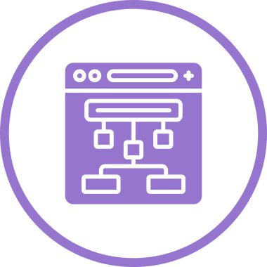 Bilgisayar. Web simgesi basit illüstrasyon