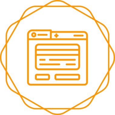 Bir web sitesinin modern düz tasarımının vektör simgesi.