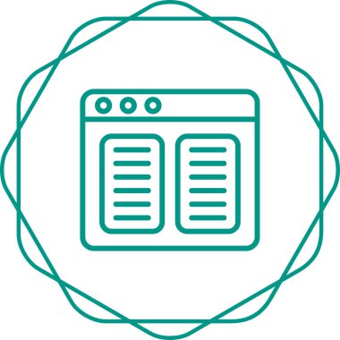 tarayıcı pencere simgesi vektör illüstrasyonu