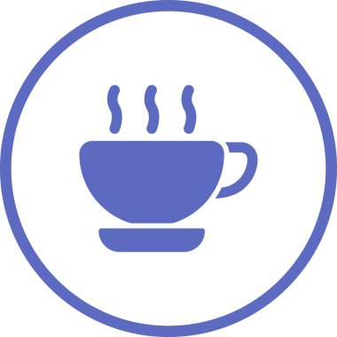 kahve fincanı simgesi, vektör illüstrasyonu