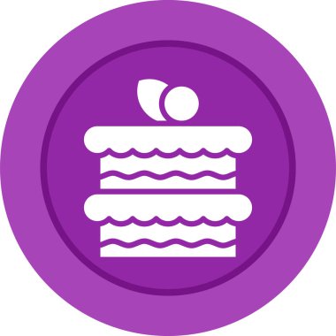 Kek. Web simgesi basit illüstrasyon