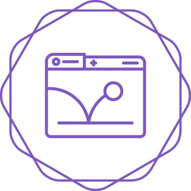 Web sayfası simgesi. Web tasarım biçimi