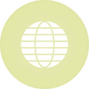 Eşsiz dünya ikonu vektör illüstrasyonu