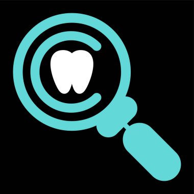 Diş ikonlu büyüteç