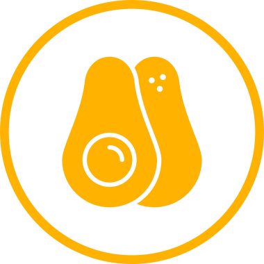 avokado ikonu, sağlıklı gıda konsepti.