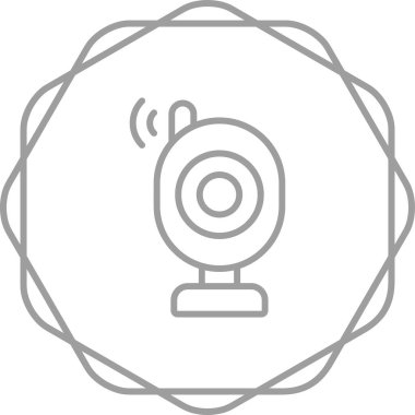 Alarm simgesi vektör ince satırı