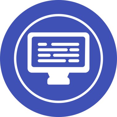 Masaüstü Bilgisayar Web simgesi vektör çizimi