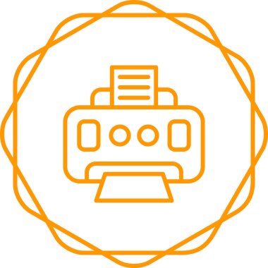 Yazıcı simgesi basit örnek