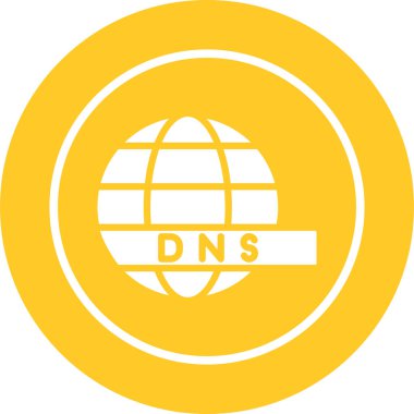 DNS Sunucu Web simgesi vektör çizimi