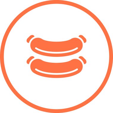 Hamburger. Web simgesi basit illüstrasyon