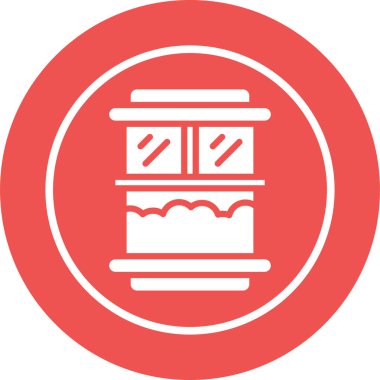 Saray ikonu. vektör illüstrasyonu