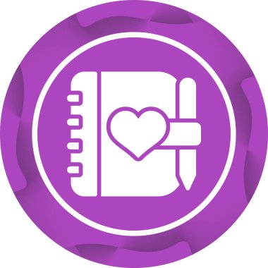 İki yüzüklü ve iki kalpli mor aşk kalbi. vektör illüstrasyonu