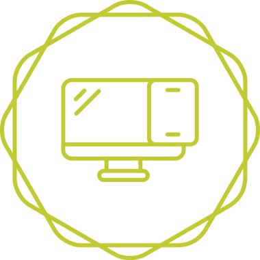 vektör lcd simgesi illüstrasyonu