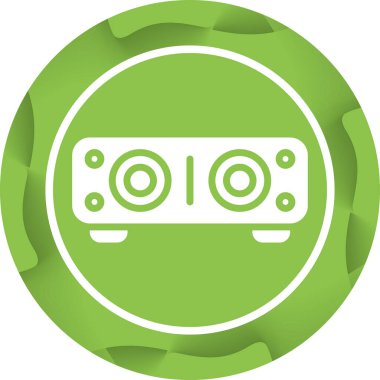 Benzersiz Radyo Vektörü Kabartma Simgesi