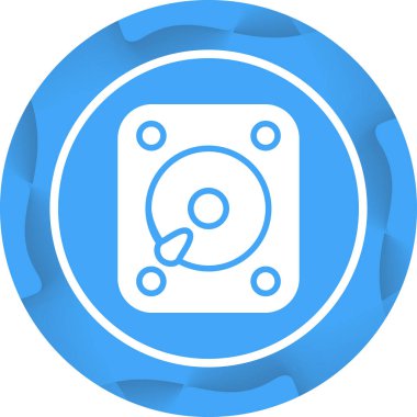 Mavi bir simgenin vektör illüstrasyonu