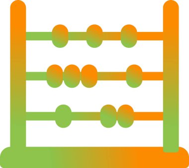 abacus web simgesi, basit vektör illüstrasyonu