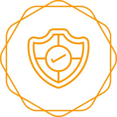 Web simgesi, vektör çizim kalkan 