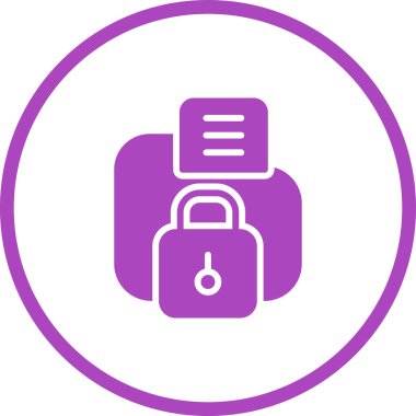 Kilit. Web simgesi basit illüstrasyon