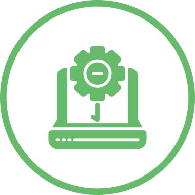 teçhizatlı ve dizüstü bilgisayarlı, web basit illüstrasyon