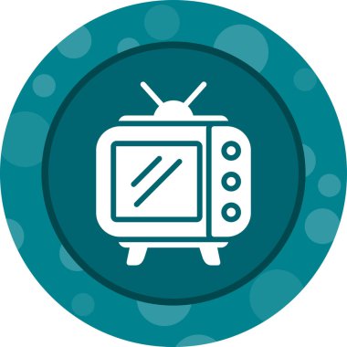 Televizyon. Web simgesi basit illüstrasyon