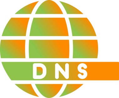 DNS Sunucu Web simgesi vektör çizimi