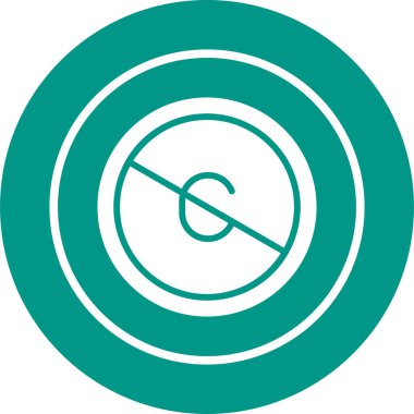 İki renkten oluşan eşsiz dairesel simge