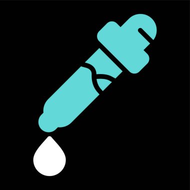 boya fırçası vektör simgesi. biçim düz sembol, beyaz renk, yuvarlak açılar, siyah arkaplan