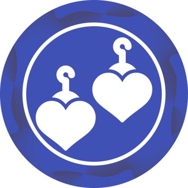 Kalp yuvarlak simge. vektör biçimi düz ikonik iki renkli semboldür ve mavi renkler, gri renkler, beyaz arkaplan