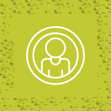 kullanıcı profili simgesi, ana hatlı vektör çizimi, kullanıcı vektör işareti ve izole edilmiş