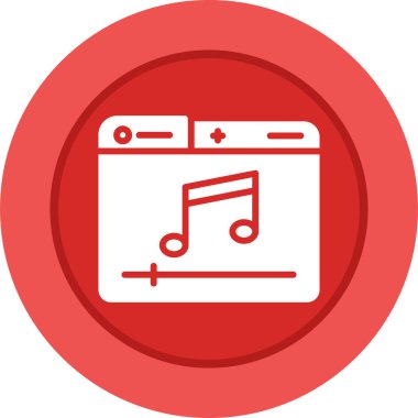 Müzik simgesi vektör illüstrasyonu
