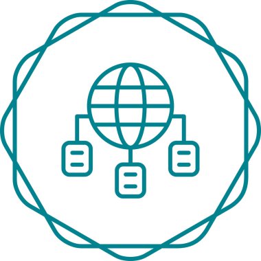 genel ağ vektör çizgisi simgesi