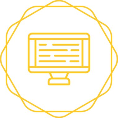 Masaüstü Bilgisayar Web simgesi vektör çizimi