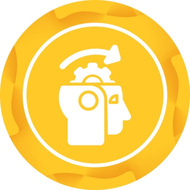 Makine Öğrenme Web simgesi vektör çizimi