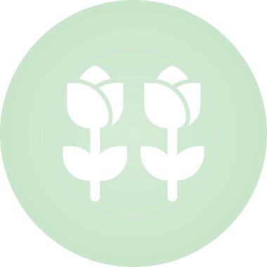 Çiçek. Web simgesi basit illüstrasyon